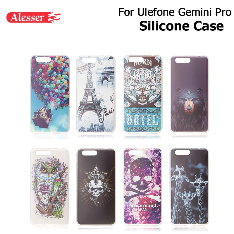 Alesser для Ulefone Gemini T1 Мягкий силиконовый чехол крышка с красочными рисунками