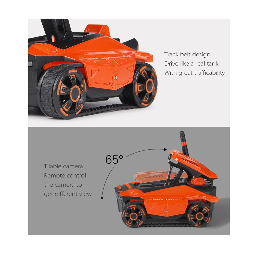 Remote Control Monitor Smart Tank Robot HD Wifi FPV 0.3MP Voiture Telecommandee Camera RC Phone App Control Car Controlled Kids