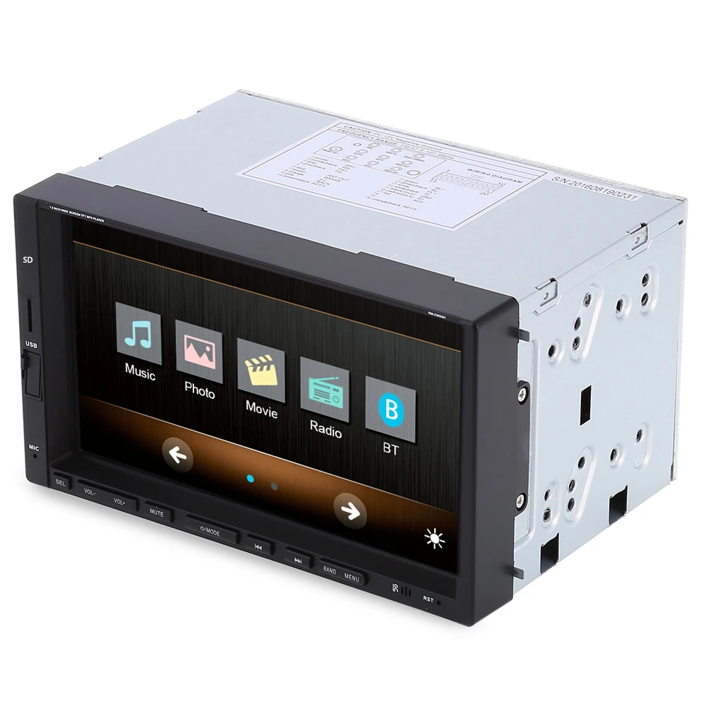 Автомобильный мультимедийный плеер RM CW 9301 7 дюймовый сенсорный экран Bluetooth MP3 MP4 MP5