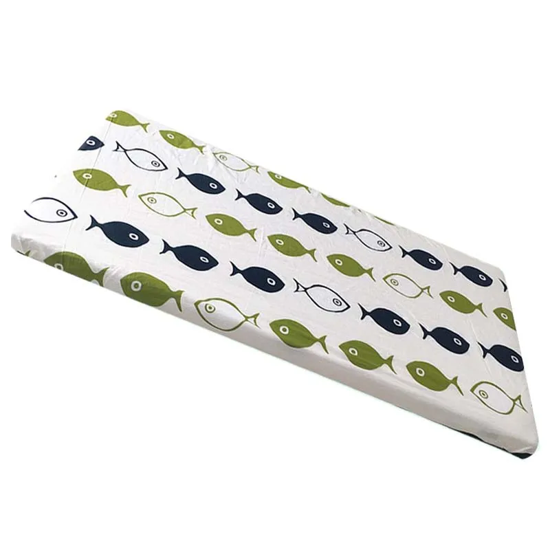 Натяжная простыня для детской кроватки из 100% хлопка с рисунком мультфильмов|crib