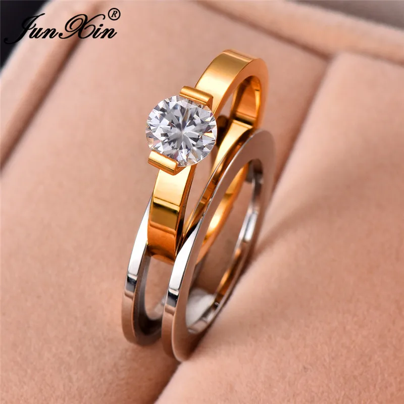 Женское Винтажное кольцо из нержавеющей стали обручальные кольца золотого цвета