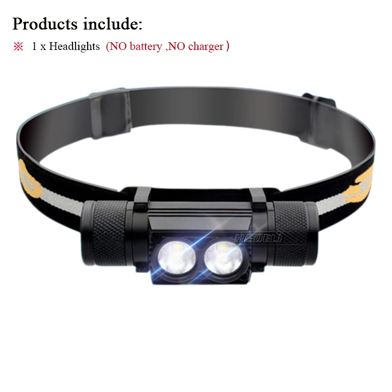 902 headlight A LED Headlamp mini USB Charging Headlight Super bright L2 Head Torch Camping Fishing head lamp waterproof 18650 Lantern hunting - Испускаемый цвет: 902 headlight A
