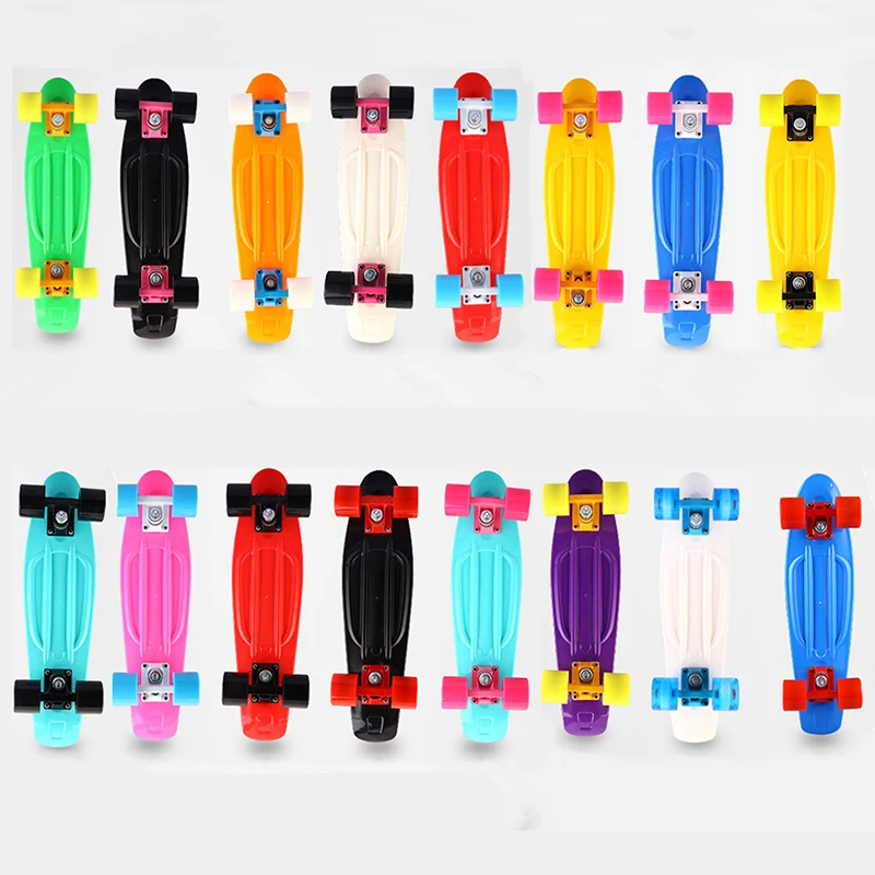 Бесплатная доставка Детский скейтборд в стиле круизера пластиковый мини