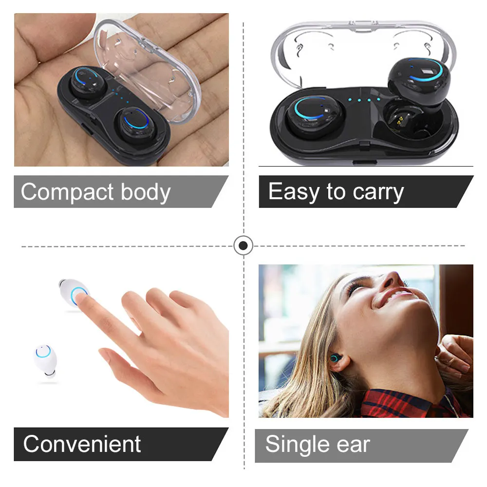 KOBWA Q18 наушники вкладыши TWS с Беспроводной Bluetooth гарнитура для наушников HiFi Басс