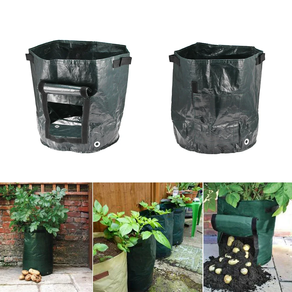 Double Handles Woven Fabric Bags Potato Cultivation Planting Grow Bag Farm Greenhouse Seedlings For Plants Garden Pot |