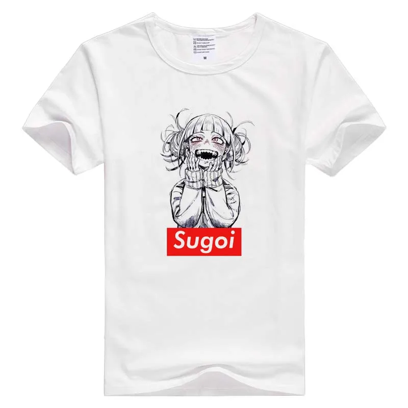 Футболка Sugoi himiko Boku No Hero Академия с коротким рукавом для мужчин и женщин футболка
