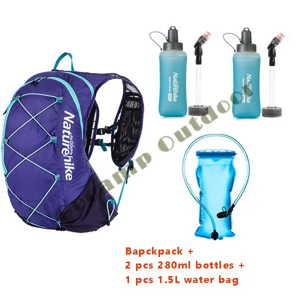 purple all i n Naturehike Открытый гидратации пакет бег рюкзак Велоспорт сумка походная сумка для воды легкий NH18Y002-B - Цвет: purple all i n