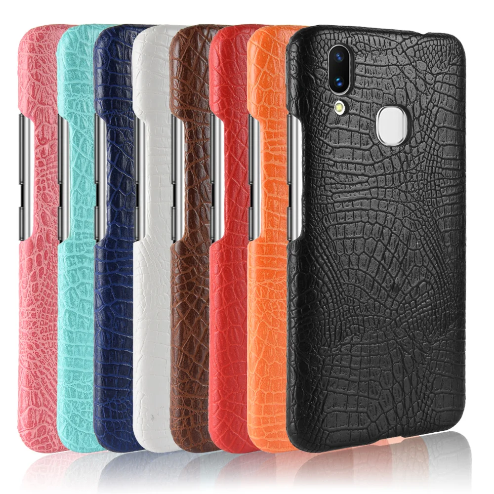 For Vivo X21 Case Slim Crocodile Skin Texture Leather Back Cover Hard Shield Smart Mobile Phone Protective Bag Shell Coque |
