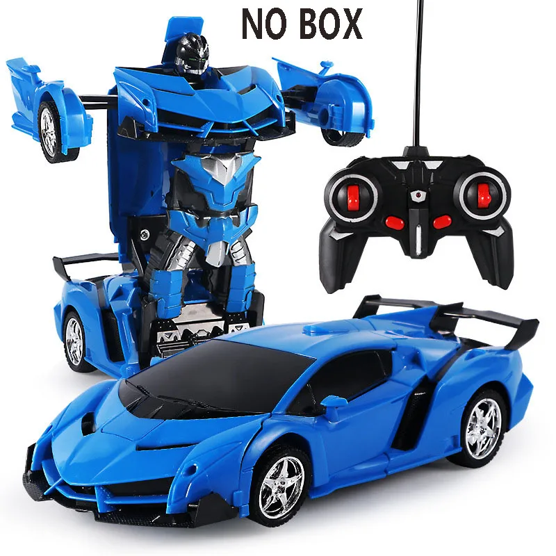 B. No box Трансформатор Rc 2 в 1 Rc автомобиль Вождение спортивные автомобили привод трансформации модели роботов Дистанционное управление автомобиль Rc боевые игрушки подарок - Цвет: B. No box