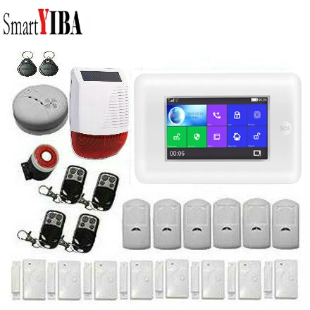 SmartYIBA Compatible Amazon Alexa Wireless Home Office Business Security GSM Alarm System SIM Card Burglar Outdoor Siren | Безопасность