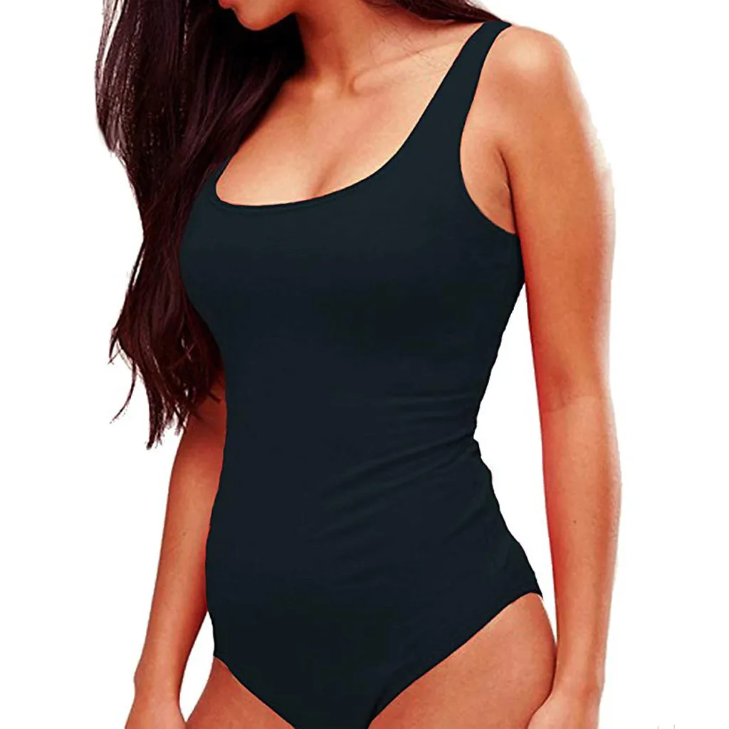 Женский короткий комбинезон с лямкой на шее Черный винтажный без рукавов 2019 |