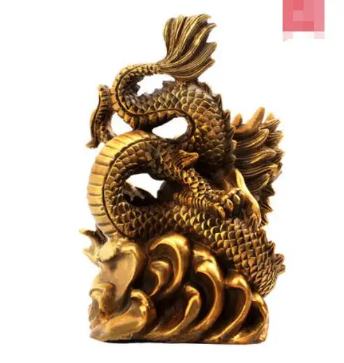 Fengshui Bronze Ware Chinese Channel Dragon Zodiac Longpan Home Craft Articles | Дом и сад