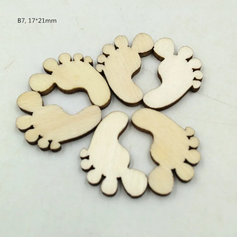B7 20 шт деревянные пуговицы бусины дети DIY Скрапбукинг Рисование ремесло художественное украшение смешанные цвета - Цвет: B7