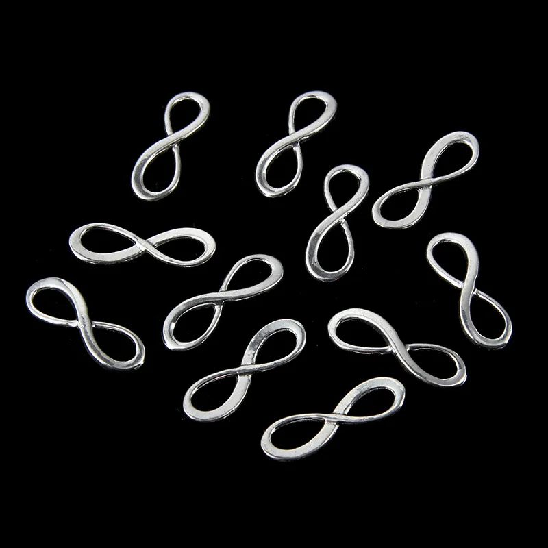 

30pcs/lot Antique Silver Alloy 23mm Double Infinity Link Charm Connector for DIY Bracelets Necklace Jewelry Making Findings