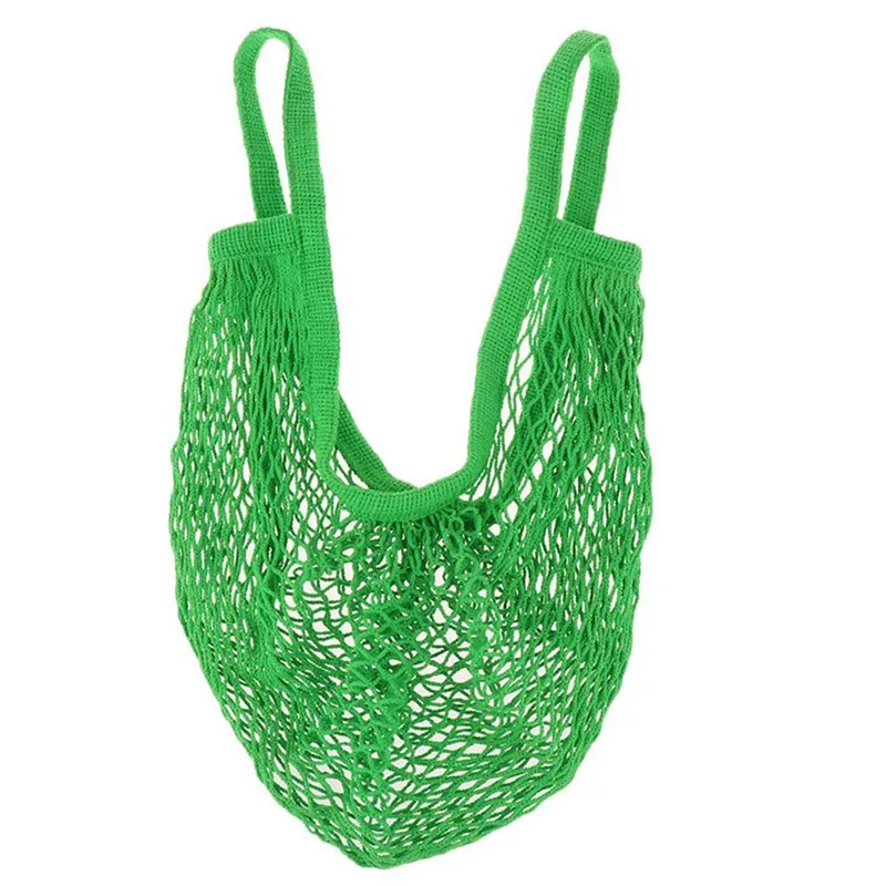 Green Продуктовый сетчатый мешок картофеля из органического хлопка цвет шнура - Цвет: Green