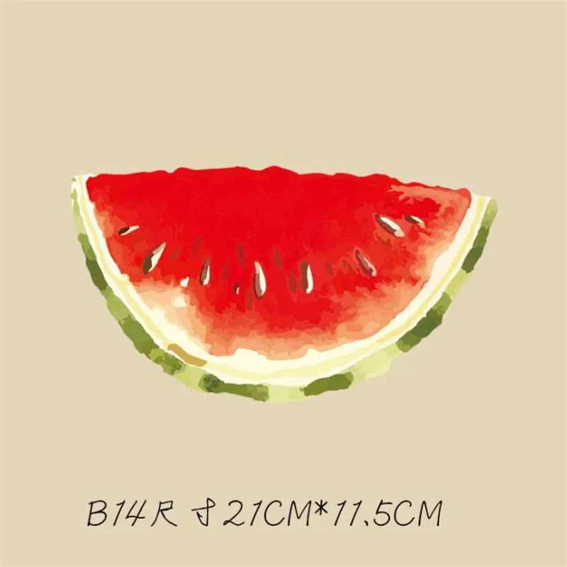 Футболка женская ПВХ патч 21 см арбуз железа на патчи для одежды трансферная