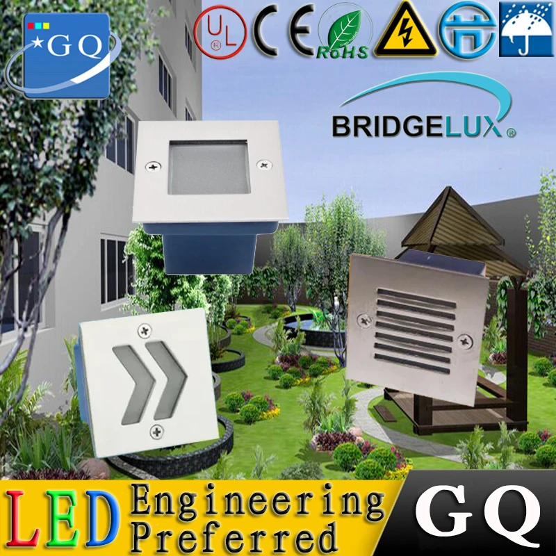 

10 PCS/lot 70*70mm 1*3w deck light led step light waterproof outdoor wall light low-power smd led/high power 110-120lm/w