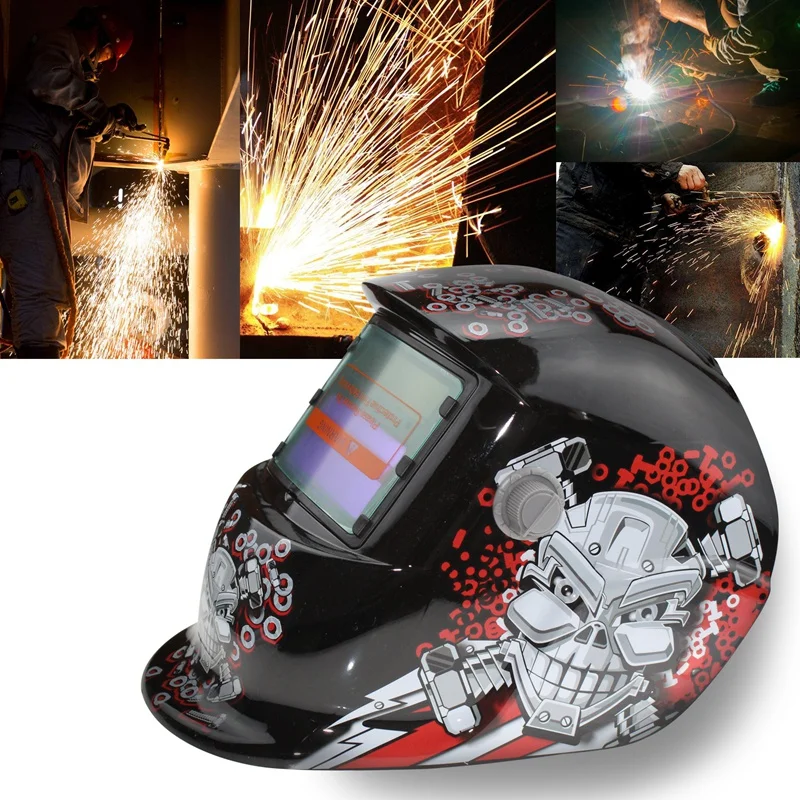 2018 New Solar Pro Welding Mask Automatic Darkening Helmet Nut Head Pattern Electric Mask/welder Cap/Welding Len |