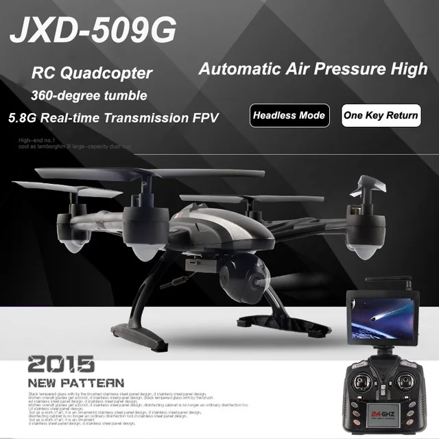 Дрон JXD 509G 509W 5 8G FPV Wifi RC Квадрокоптер с дополнительной камерой RTF 2 4 ГГц Безголовый