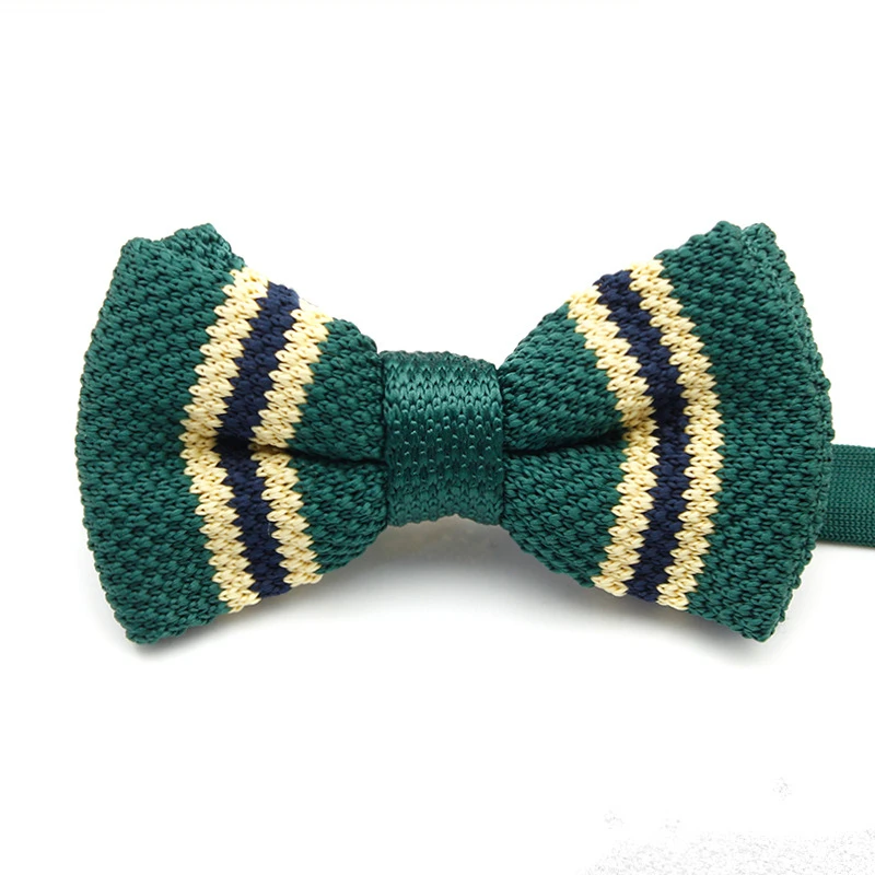 Новый стиль для мужчин и женщин вязаный галстук бабочка плетеная двойная