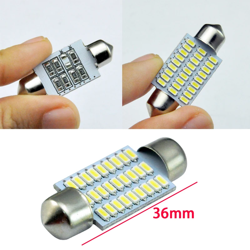 2 шт. автомобисветильник светодиодные лампы C5W SMD3014 36 мм 12 В|led 12v 36mm|12v car led lamp12v festoon |