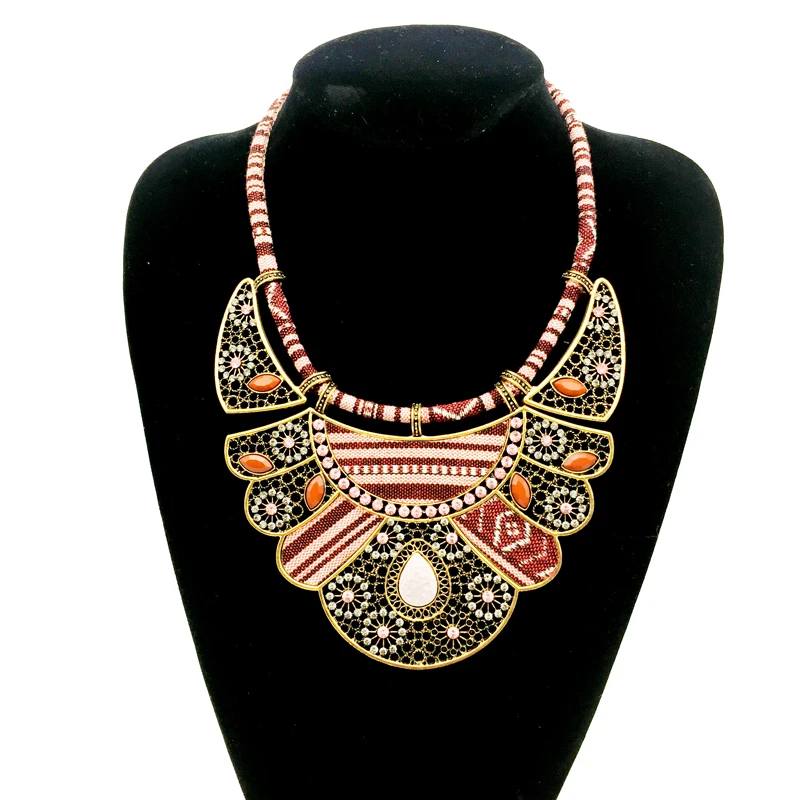 Kz-35 женское модное этническое ожерелье ожерелья и подвески boho maxi колье большой