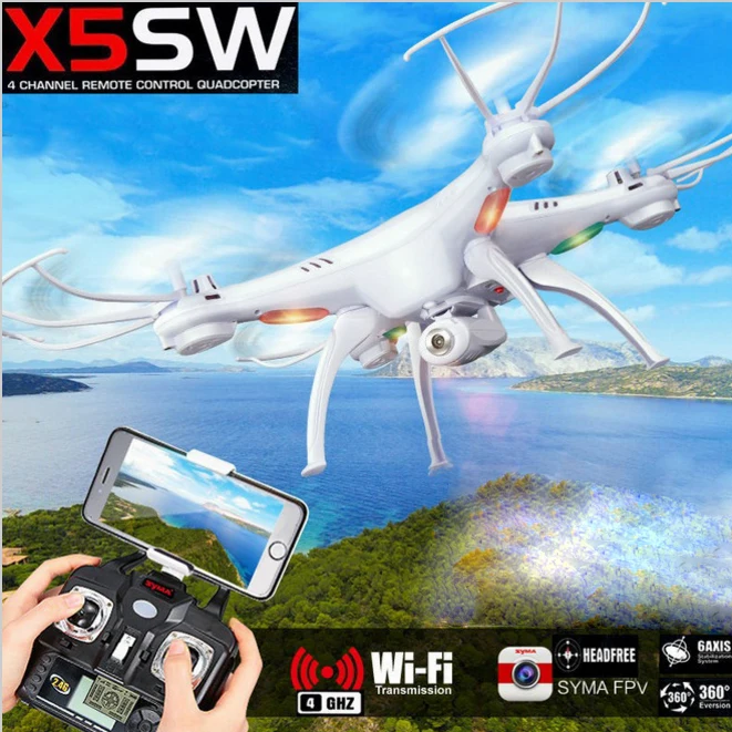 Дрон Квадрокоптер игрушка SYMA X5 W WI-FI RC квадролет с дистанционным управлением