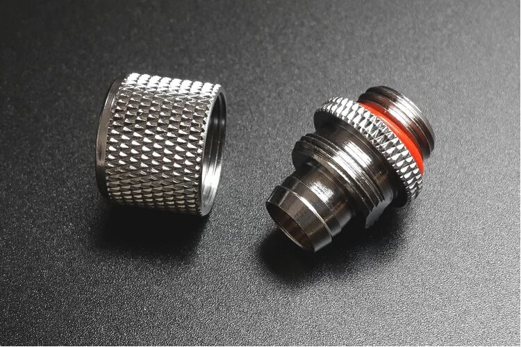 6pcs/ lot Siliver Black 3/8&quot ID 1/2&quot OD Compression Fitting nozzle G1/4 thread suit 9.5x12.7mm tubing water cooling computer |