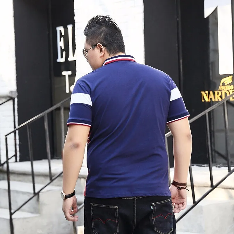 

Plus size 9XL 8XL 7XL 6XL 5XL 2018 new Fashion Mens Summer Knitted Polo Shirts 100% Cotton Brand Clothing Sleeve Slim Clothes