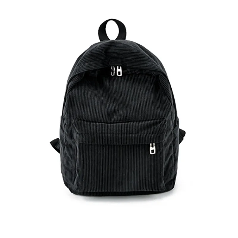 Black1 Aosbos женский рюкзак из мягкой ткани, Вельветовая школьная сумка для девочек-подростков, модные повседневные школьные рюкзаки для студентов, сумка для ноутбука - Цвет: Black1
