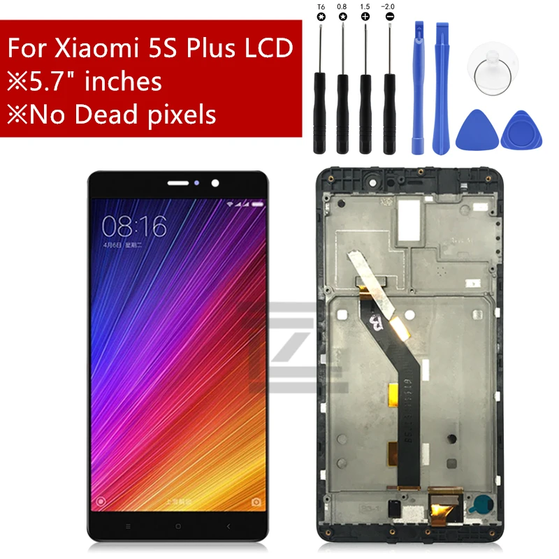 Для 5 7 &quotXiaomi 5S Plus MI Mi5S ЖК дисплей + сенсорная панель дигитайзер с рамкой для Xiaomi Mi