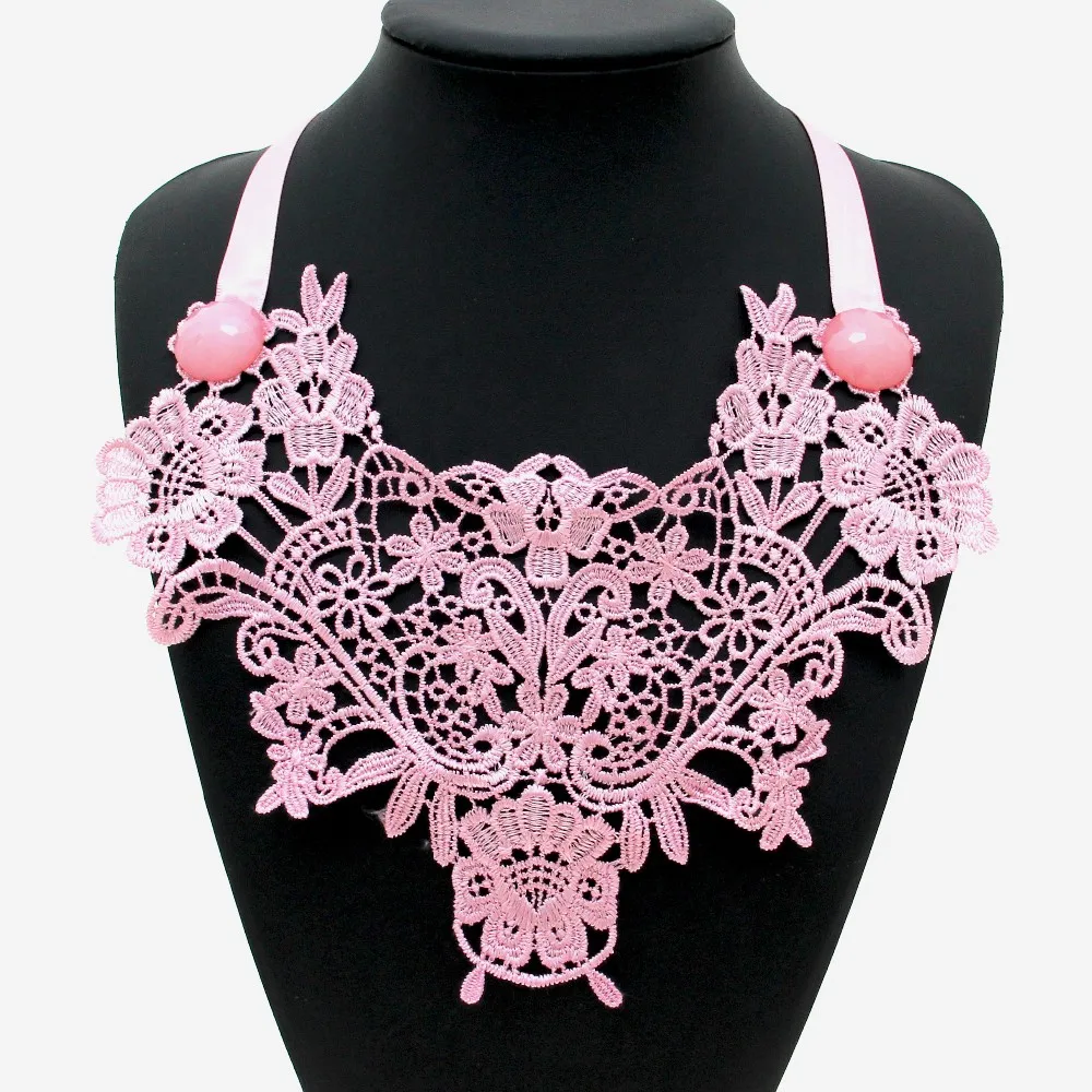 Женское Ожерелье чокер MANILAI ручной работы неоновый цвет|color choker|flower necklace 2016flower |