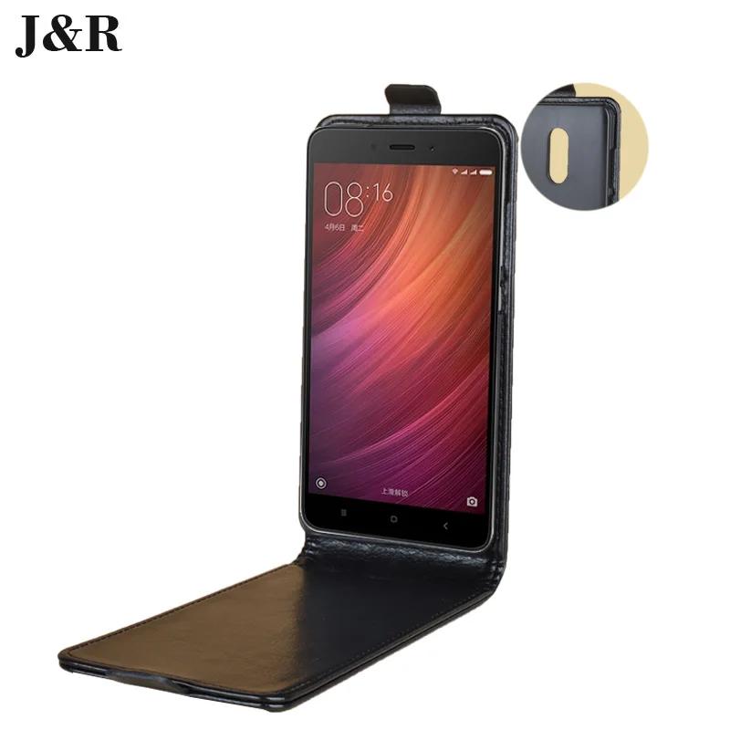 Чехол для Xiaomi Redmi Note 4X кожа флип задняя крышка 4X5 5 &quotвертикальный Магнитный