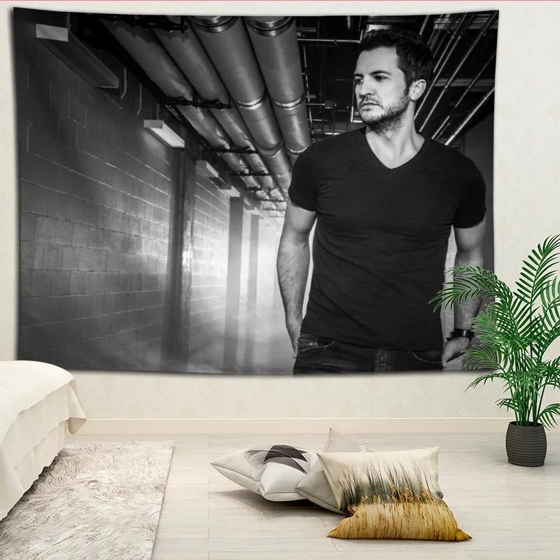 

Hot Selling Custom Luke Bryan Wall Tapestry Home Decorations Wall Hanging Tapestries For Living Room Bedroom More size