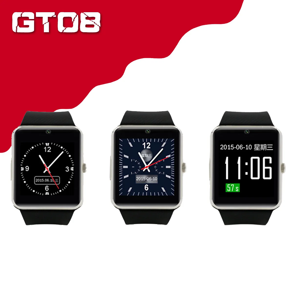 GT08 умные часы с поддержкой Bluetooth для смартфонов на Android слот sim карты NFC Health Watchs в