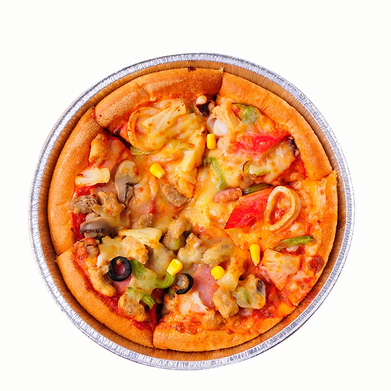 Круглый контейнер из алюминиевой фольги для пиццы пирог кондитерский лоток 7