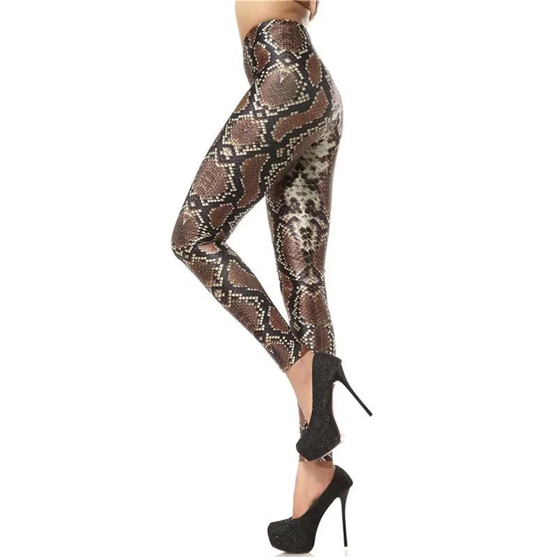 

Fashion High Waist 3D Snake Skin Print Legging Elastic Leggings Sexy Women Leggings Slim Legging Ankle Length Pants HKDK1066