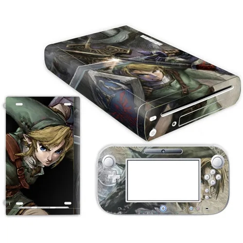 Легенда о Зельде кожи наклейка для nintendo wii u консоль крышка с пультами контроллер скины для геймпад для nintendo wii u наклейка - Цвет: YS-WIIU-0053