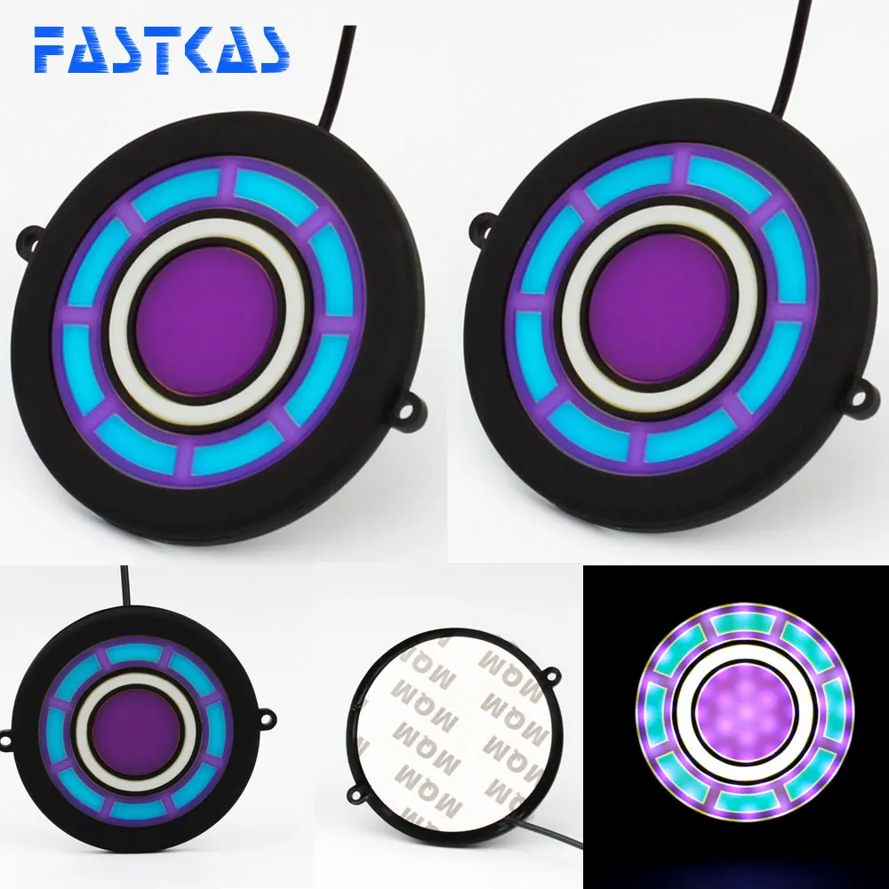 Светодиодные дневные ходовые огни DRL 100% водонепроницаемый фиолетовый цвет фары