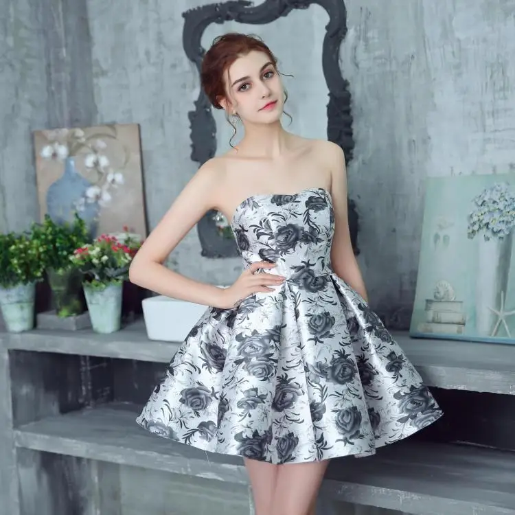 Женское коктейльное платье Ladybeauty 2018 элегантное короткое с открытой спиной