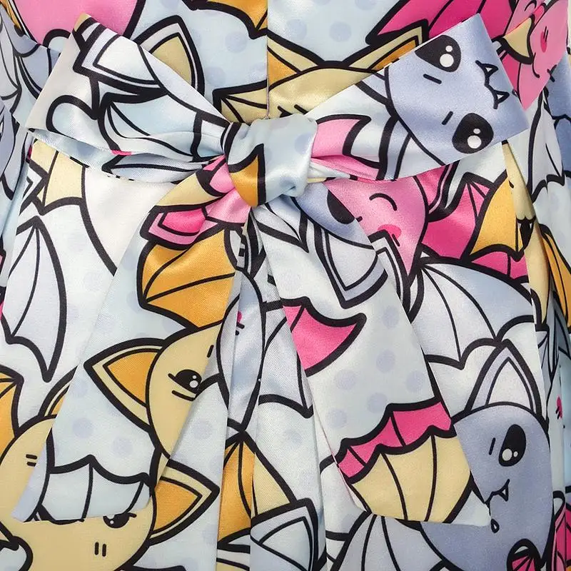 Sunny Fashion платья для девочек платье Хэллоуин Летучая мышь Костюм Мультфильм Платье