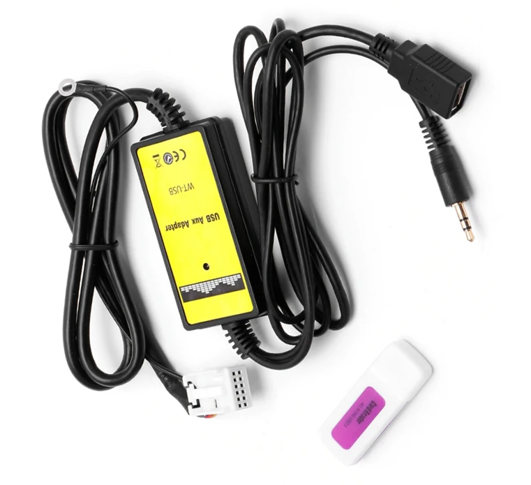 Для Автомобиль Volkswagen CD-адаптер MP3 аудио Интерфейс AUX USB SD 12 P подключения CD-переключатель для Audi A3 A4 для Volkswagen Beetle гольф для оптоволоконного кабеля