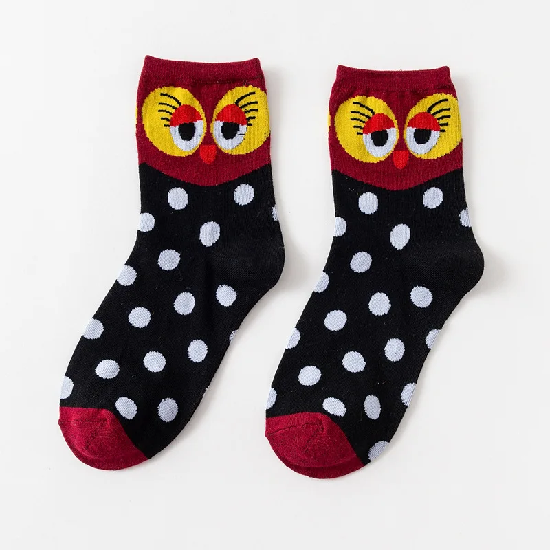 

New 2018 New Style Fashion Unique Women Girls Cartoon Lovely Cute Owl Cotton Warm Socks Winter Socks
