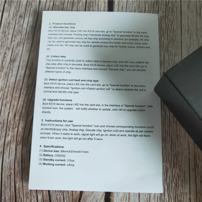 Lonsdor LKE умный эмулятор ключей 5 в 1 для Lonsdor K518S K518ISE авто ключ программист