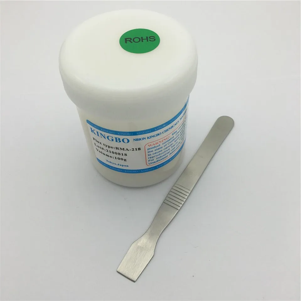 2018 Solder Flux Paste KINGBO RMA 218 100g Lead-Free For SMT BGA Reballing Soldering Welding Repair No Clean ESD scraper | Инструменты