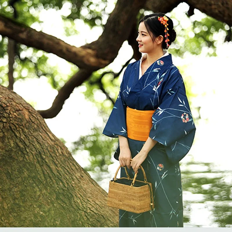 Женское традиционное японское кимоно Obi Yukata костюм гейши платье для косплея