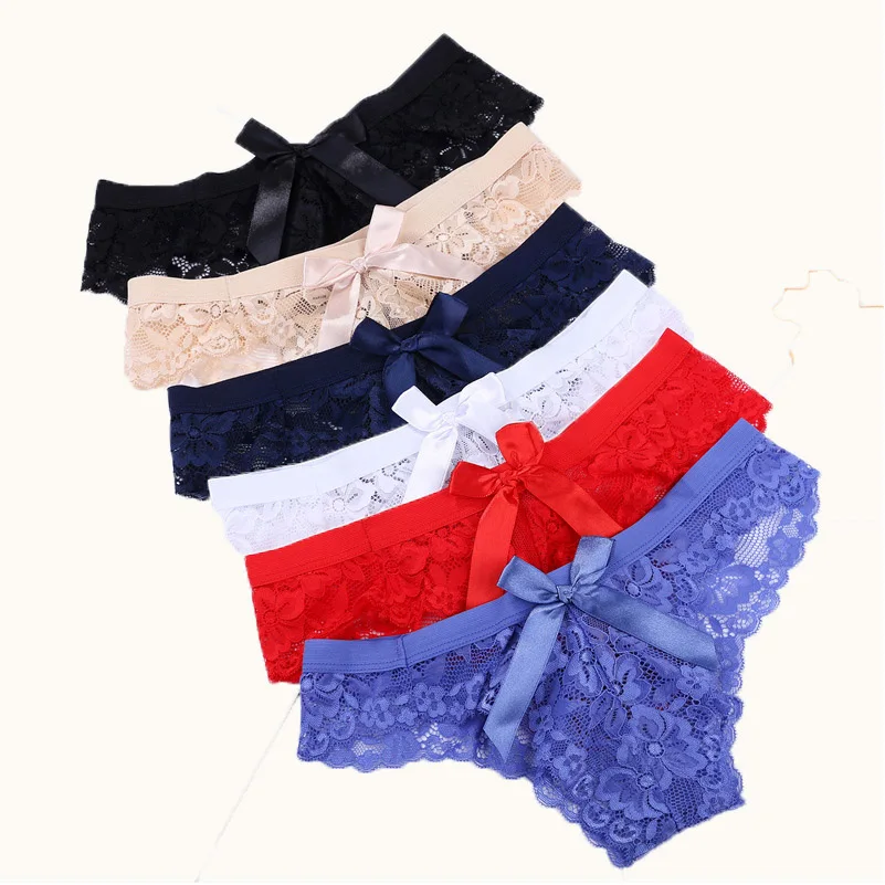 Нижнее белье женское прозрачные кружевные трусы с низкой талией | Женская одежда