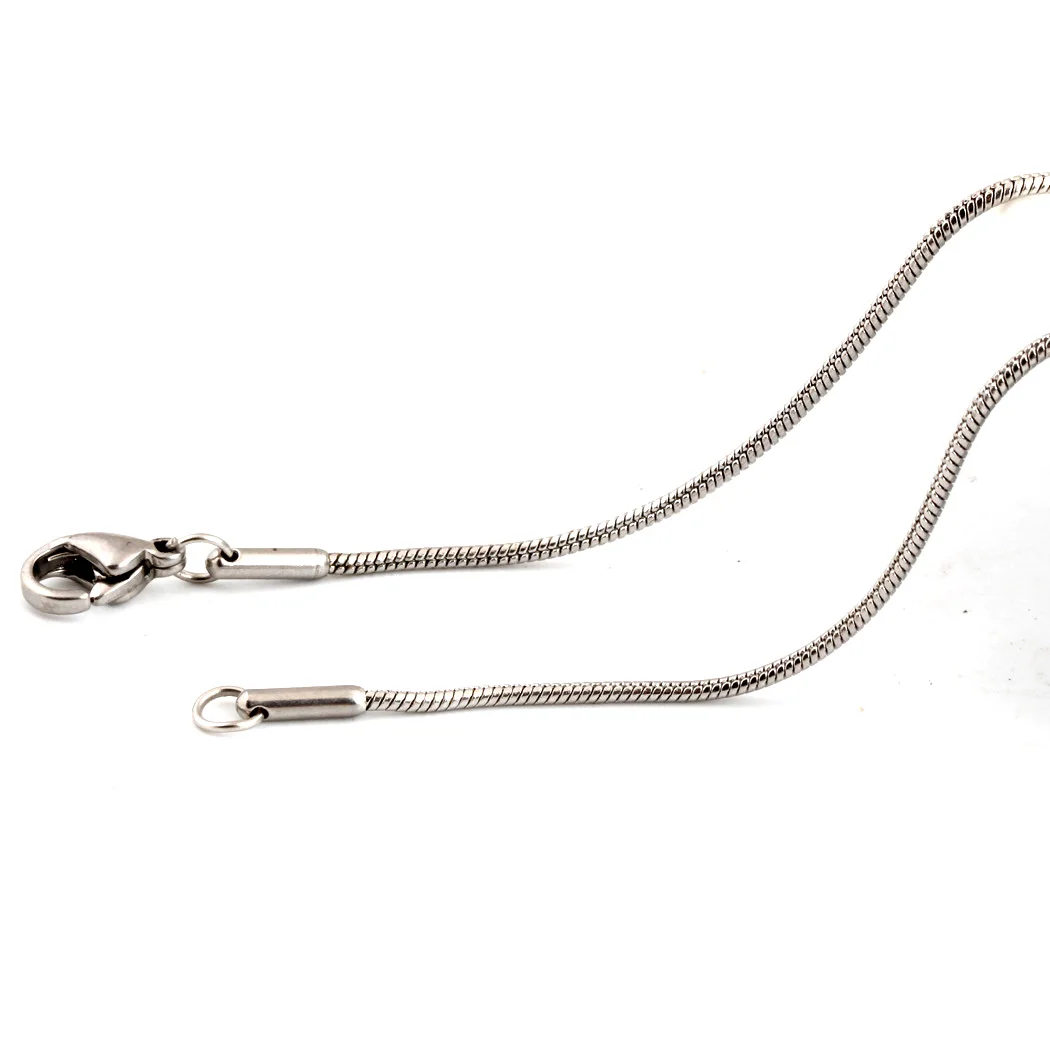 

FairLadyHood 10pcs/lots 316L Stainless Steel Chain Necklace Gold /Steel Color Snake Necklaces For Pendants Jewelry Accessories