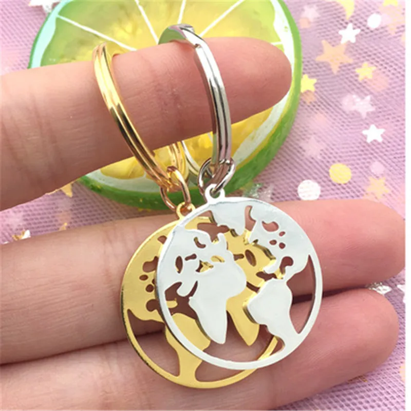 Новинка брелок с именем на заказ вырезами картой мира you are my world кольцо для ключей