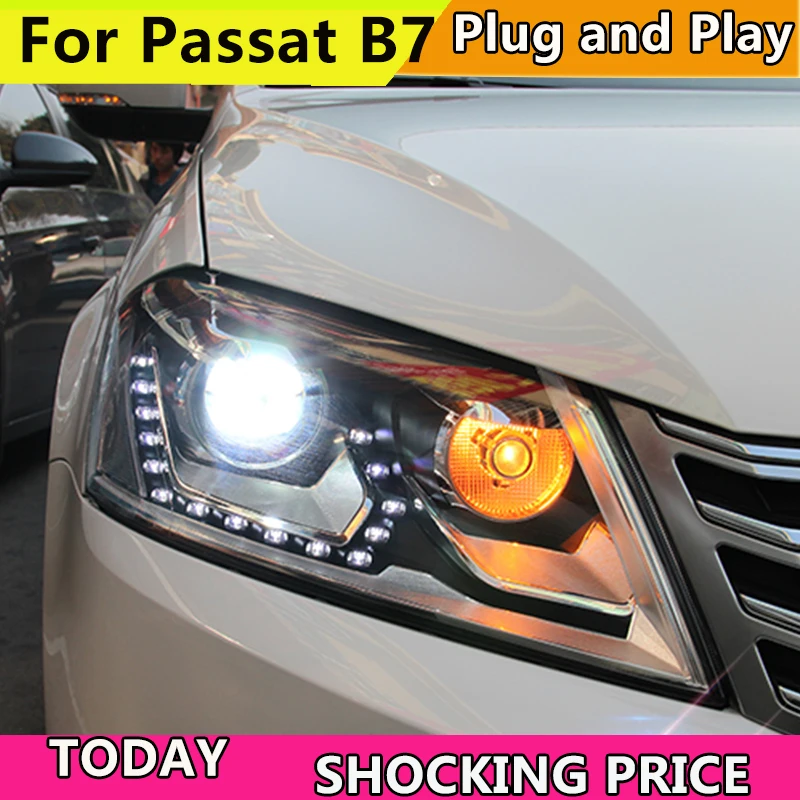

Car Styling for VW Passat B7 Headlights 2012-2016 Magotan LED Headlight DRL Hid Head Lamp Angel Eye Bi Xenon Beam Accessories